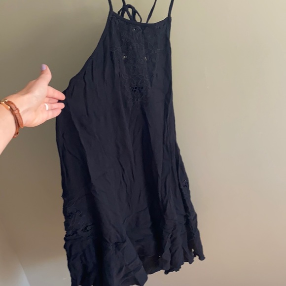 Black swimsuit coverup dress